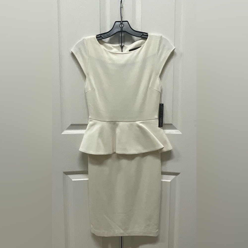 Alice + Olivia Employed Brand New With Tags Ivory/Cream Peplum Dress Size 2